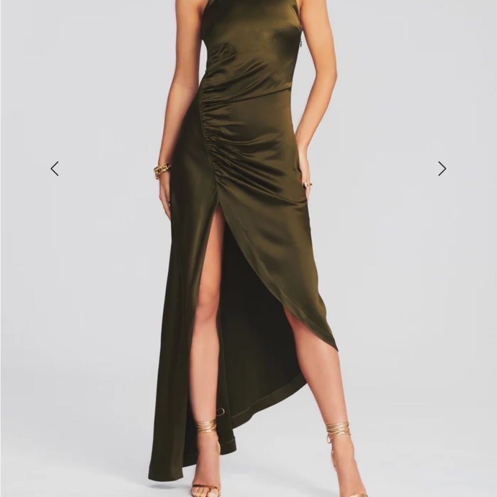 Elegant Olive Green Women's Dress